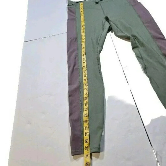 Motion365+ Contour High-Waisted Legging Size XXL Green & Purple Lace Back - Picture 14 of 16